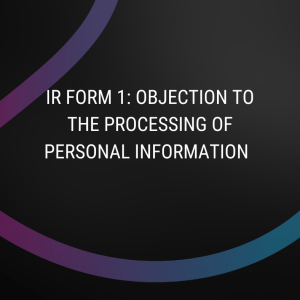 Form 1: Objection to the Processing of Personal Information